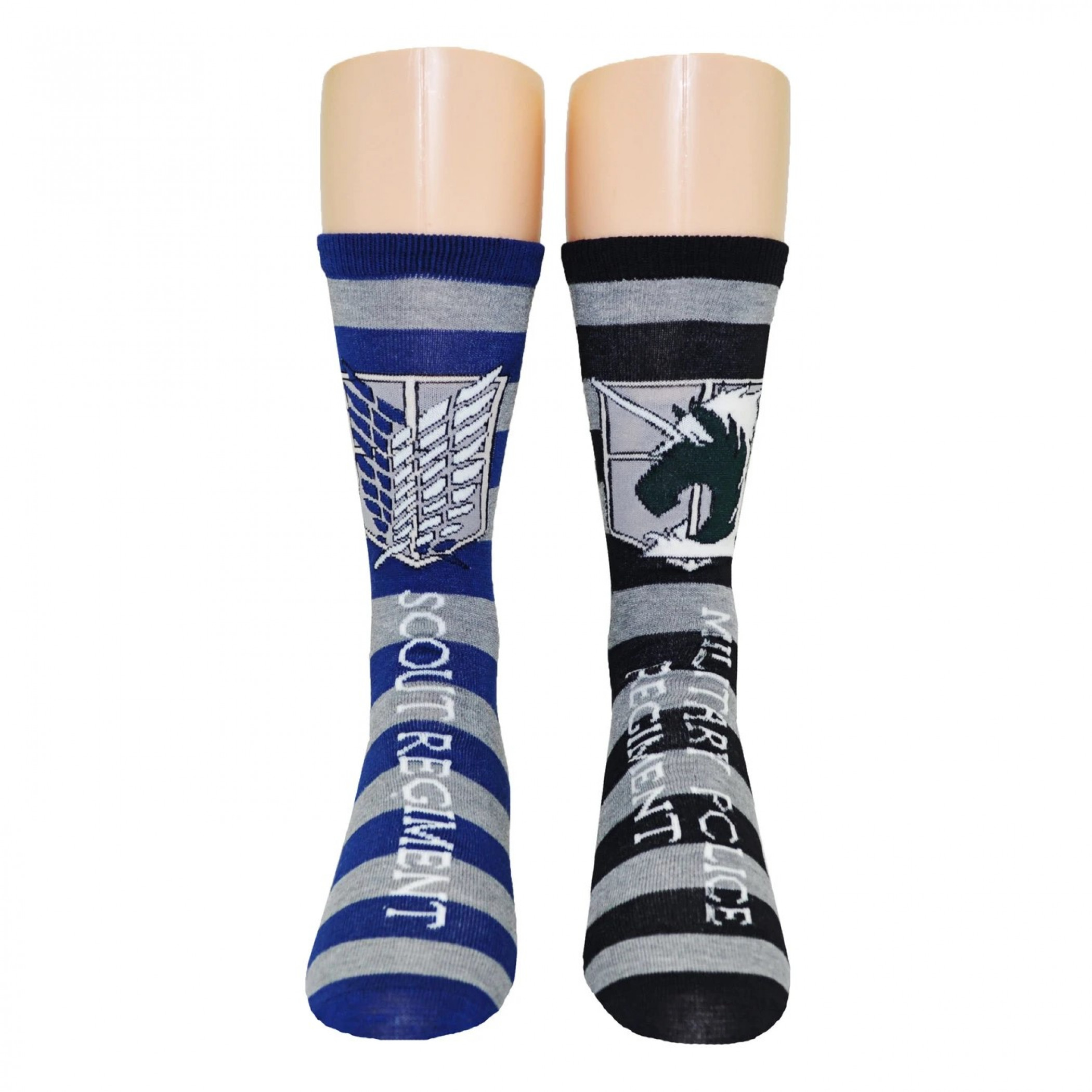 Attack On Titan Scout and Military Police 2-Pair Pack Of Crew Socks